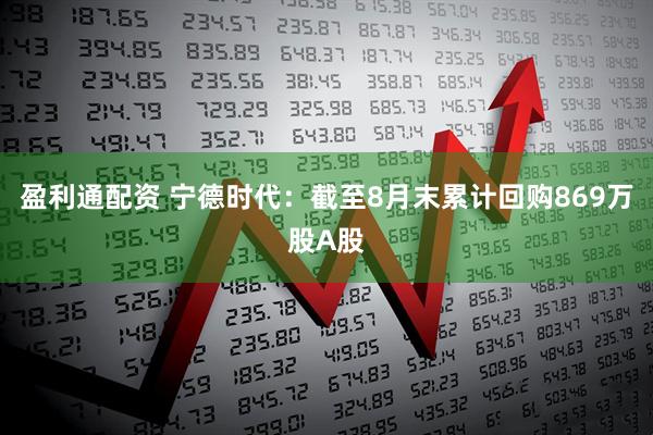 盈利通配资 宁德时代：截至8月末累计回购869万股A股